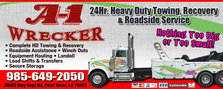 Towing Recovery Kentwood La United States A 1 Wrecker 38403 Hwy Department Road Pearl River La 70452